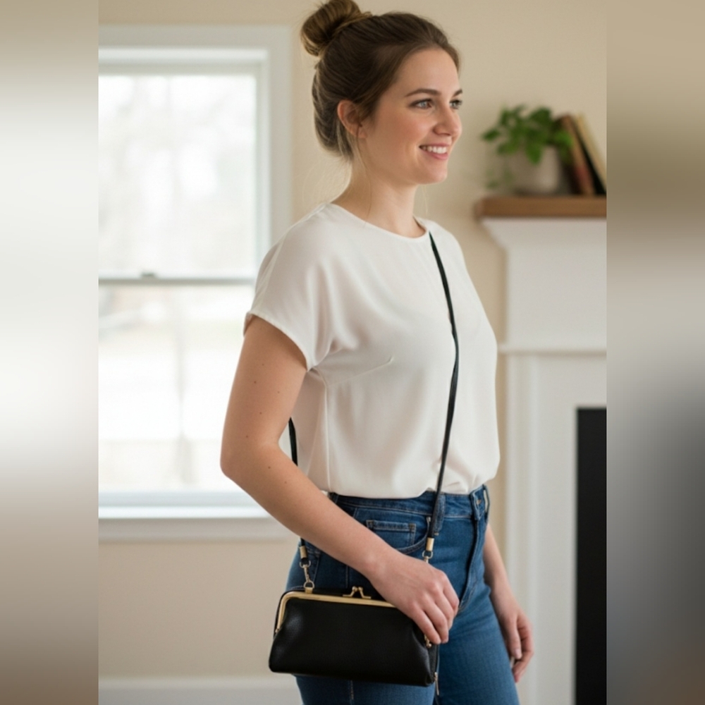 Women's Faux Leather Crossbody Bag, Handbag for Phone, Card Holder, Shoulder Bag